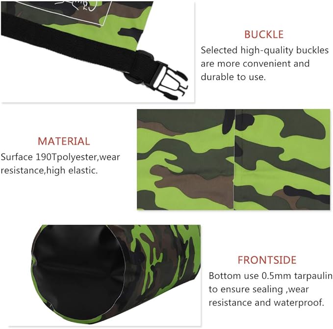 Waterproof Dry Bag 2L/5L/10L/15L/20L/30L, Roll Top Sack Keeps Gear Dry for Kayaking, Rafting, Boating, Swimming, Camping, Hiking, Beach, Fishing with Free Waterproof Phone Case-StrideForce Fitness