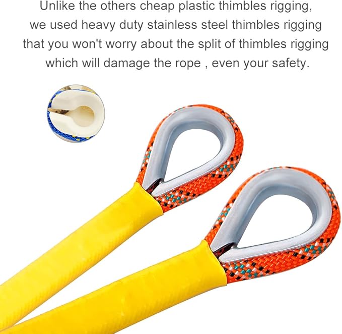 X XBEN Outdoor Climbing Rope 10M(32ft) 20M(64ft) 30M(96ft) 50M(160ft) 70M(230ft) 152M(500FT) 352M(1000FT) Static Rock Climbing Rope for Escape Rope Ice Climbing Equipment Fire Rescue Parachute-StrideForce Fitness