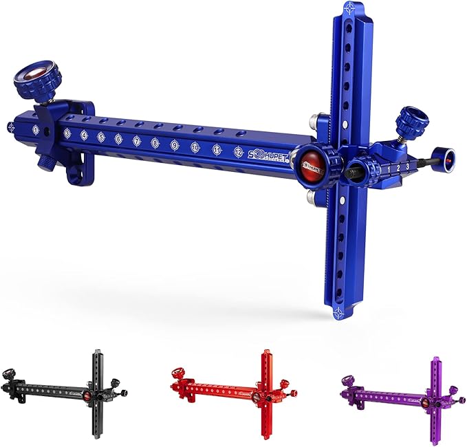 Archery Recurve Bow Sight, SOOHUPET Accessories T Shape Archery Shooting Target Sight Adjustable Bowsight with Optical Fiber Pin Sight for Target Practice-StrideForce Fitness