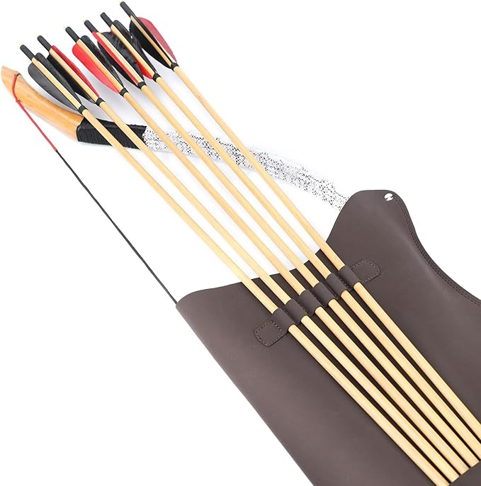 LWANO Archery Bow Carrier with Arrow Slots, Archery Bow and Arrow Holder for Recurve Horsebow Traditional Bow, Adjustable Shoulder Strap-StrideForce Fitness