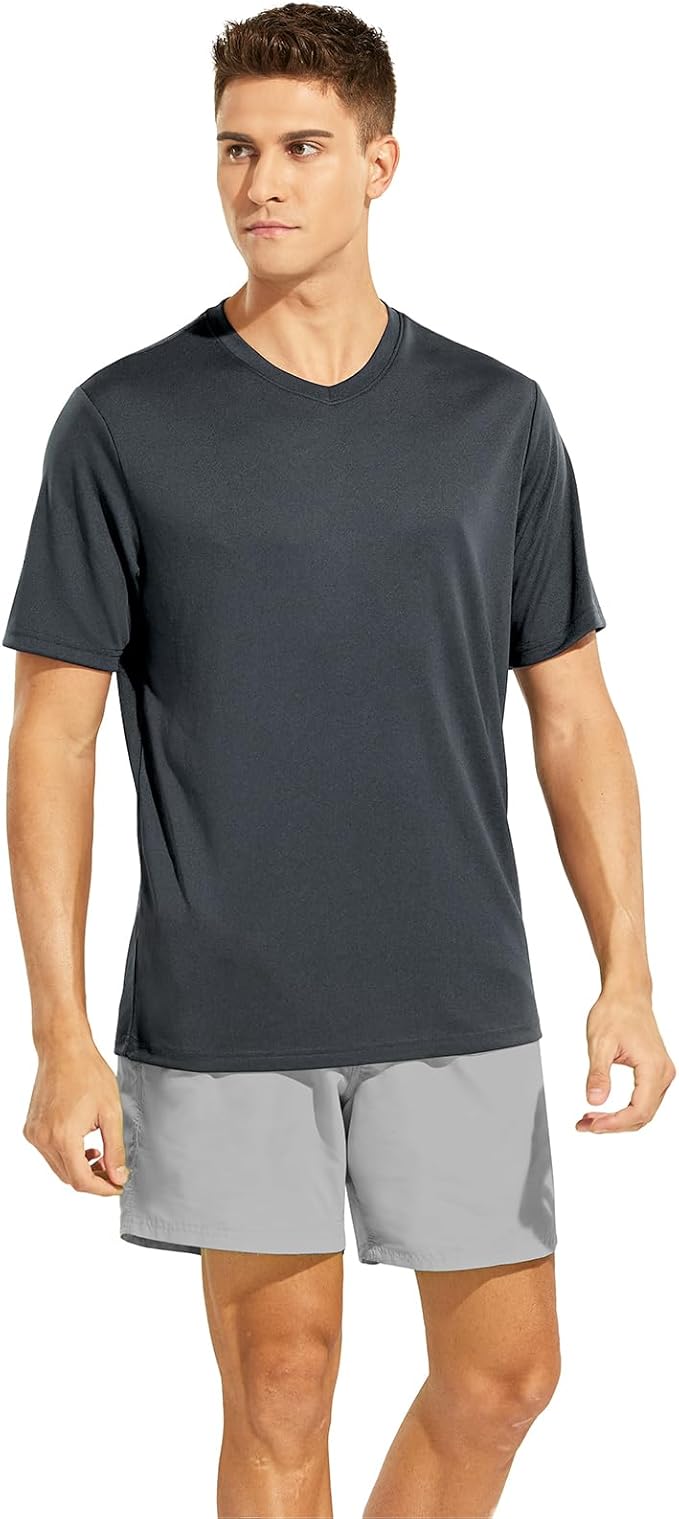 MIER Men's Quick Dry Workout Shirts Moisture Wicking Running Athletic Performance T-Shirts Recycled Polyester Top Tee-StrideForce Fitness