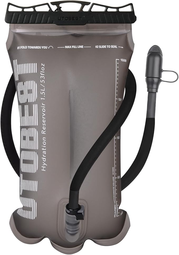 UTOBEST Hydration Bladder,TPU Water Bladder,Water Bladder for Hiking Backpack,BPA Free,Wide Opening,Leak-Proof,Water Reservoir for Hiking Cycling Camping Running-StrideForce Fitness