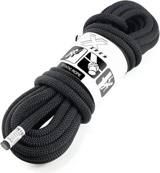 X XBEN Outdoor Climbing Rope 10M(32ft) 20M(64ft) 30M(96ft) 50M(160ft) 70M(230ft) 152M(500FT) 352M(1000FT) Static Rock Climbing Rope for Escape Rope Ice Climbing Equipment Fire Rescue Parachute-StrideForce Fitness