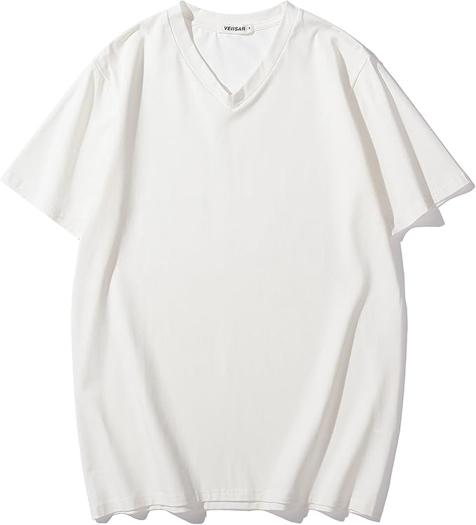 VEIISAR Premium V Neck T Shirts for Men - Modern Fitted Tees Vneck Undershirts-StrideForce Fitness