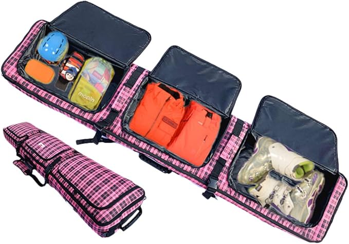 UNISTRENGH Snowboard Bag for Air Travel - Fully Padded Waterproof SnowboardingBag, Durable Multi-Compartment Outdoor Snow Skis Bag-StrideForce Fitness