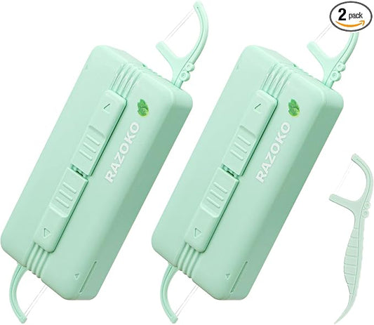 Dental Floss Picks Extra Strong Flosser Pick Toothpicks Fresh Mint (10 Count (Pack of 2))