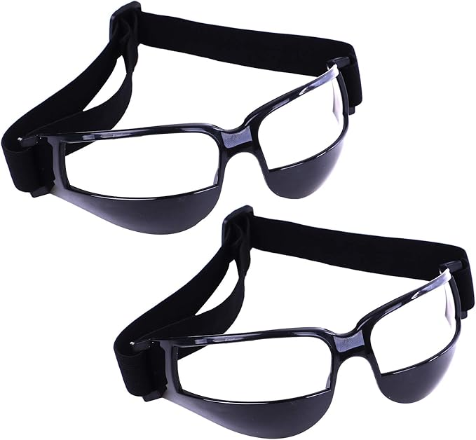 Olgaa Basketball Goggles Sport Dribble Specs Black (2 Pieces) - Sports Dribbling Specs Training Aid for Teenagers Kids Gifts-StrideForce Fitness