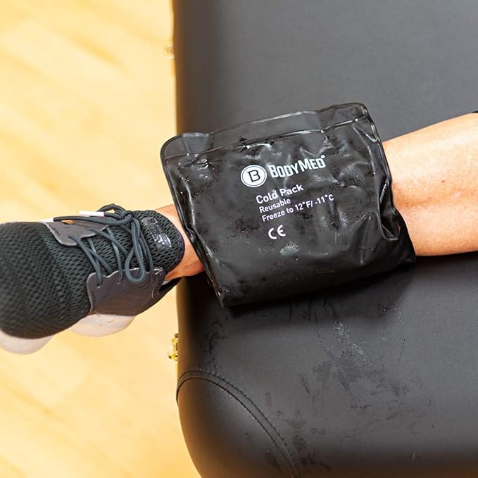 BodyMed Heavy Duty Reusable Urethane Ice Pack for Neck - Professional Grade Cold Therapy for Injuries, Aches, Swelling, Bruises, Sprains - 23 in. Long (Neck Contour)-StrideForce Fitness