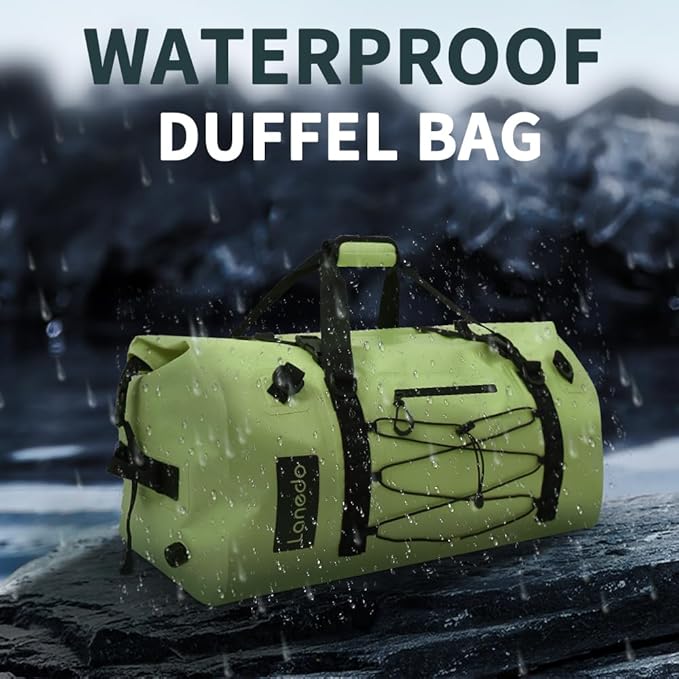 80L Dry Bag Large Waterproof Bag Roll-Top Heavy Duty Fishing Duffel Bag with Durable Straps & Handles for Kayaking Paddle boarding Boating Rafting Fishing-StrideForce Fitness