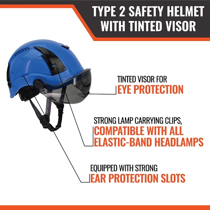 Malta Dynamics APEX Type 2 Safety Helmet – OSHA and ANSI Z89.1 Compliant Safety Hard Hats for Construction Workers and Vented Helmet for Head Protection-StrideForce Fitness