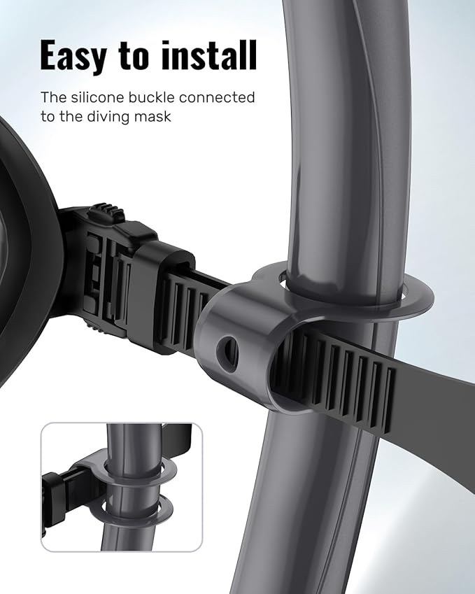 W WSTOO Adults Diving Snorkel Breathing Tube Silicone Flexible Foldable Snorkel Anti-Drop for Freediving Swim Training,Diving and Scuba Diving,Easy to Carry for Travel-StrideForce Fitness