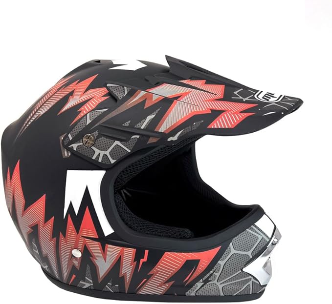 MMG Adult Motorcycle Off Road Helmet DOT - MX ATV Dirt Bike Motocross UTV - with Goggles-StrideForce Fitness