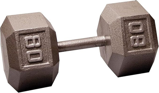 Body-Solid Cast Iron Hexagon Dumbbell, Hand Weights For Men and Women, Weight Dumbbells for Strength Training, Body Building Home Gym Training Gear-StrideForce Fitness