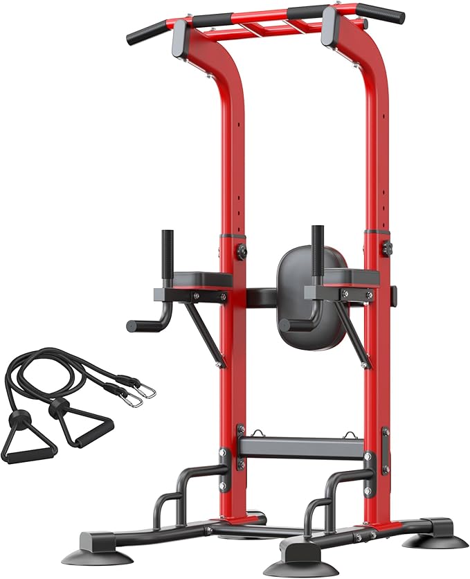 sogesfurniture Adjustable Dip Station & Pull Up Bar – Heavy Duty Calisthenics Workout Equipment for Home Gym, Multi-Function Fitness Training with Push Up Handles, Dips, Pull Ups & Push Ups-StrideForce Fitness