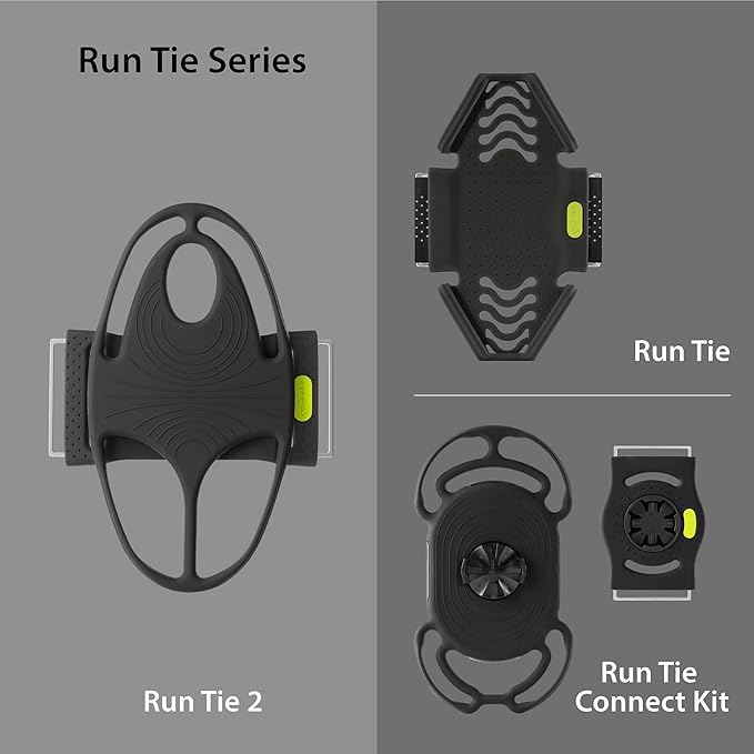 BONE Run Tie 2, Running Phone Holder, Skin-Friendly Silicone Sport Armband with Dual Layer Design for Heat-Dissipation, Workout Phone Carrier for Most Smartphone (S Arm Size/7.9-9.8 inches)-StrideForce Fitness