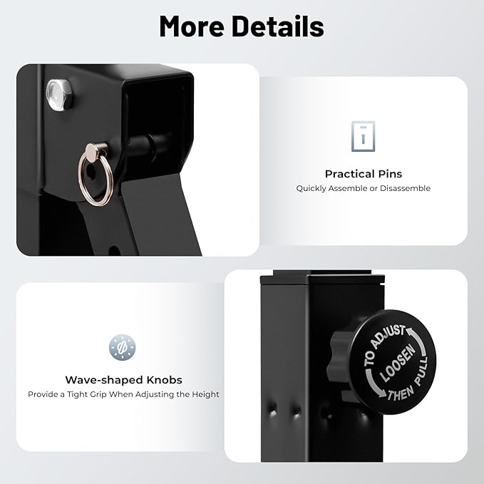 Foldable Power Tower Pull Up Bar Dip Station, 200kg/440.92lbs Triangular Pull Up Bar Station Adjustable, Multi-Function Strength Training Fitness Equipment for Home Gym-StrideForce Fitness