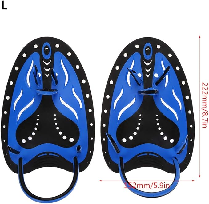 Swim Fins, Adjustable Kids Flippers for Swimming, Professional Swim Hand Paddles, Flat Paddles for Kids, Children, Men, Women-StrideForce Fitness