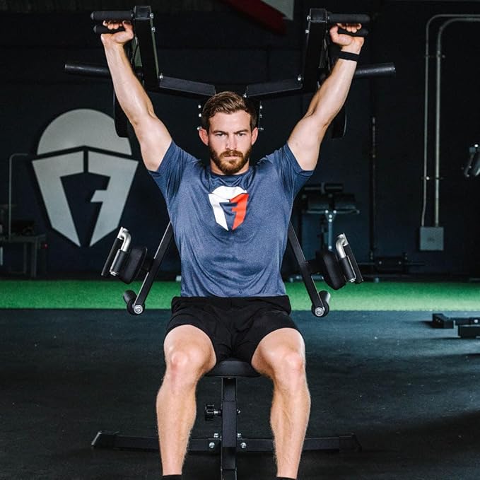 Titan Fitness Plate-Loaded Deltoid and Shoulder Press Machine, 700 LB Capacity, Upper Body Strength Training for Chest Back Shoulders Pecs Delts-StrideForce Fitness