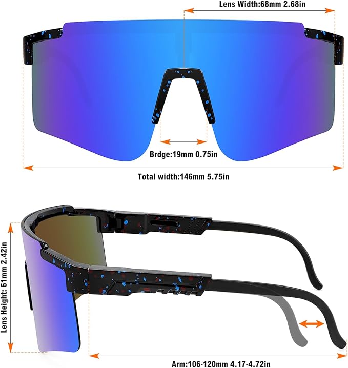 MALIDAK Sports Sunglasses for Mens Women Youth Baseball Sunglasses UV400 Protection Men Cycling Glasses-StrideForce Fitness