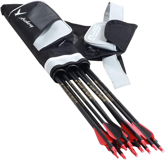 SOPOGER Archery Hip Quiver for Arrows - 3 or 4 Tube Bow Belt Quiver Waist Hanged for Youth Teens Adults Compound Bow Recurve Bow Target Shooting-StrideForce Fitness