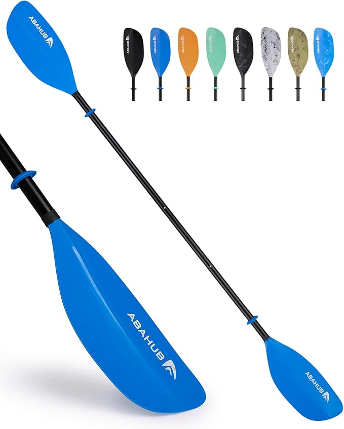 Abahub Adjustable Kayak Paddle 210-230 cm/ 230-250 cm Floating Kayaking Oars Boating Oars Canoeing Oars Black-StrideForce Fitness