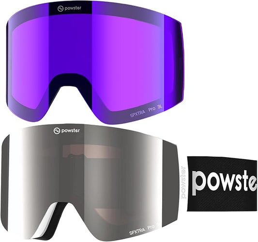 Ski Goggles Snow OTG Snowboard Goggles Magnetic Interchangeable Lens Frameless UV Protection Anti-fog mobile Skating-StrideForce Fitness