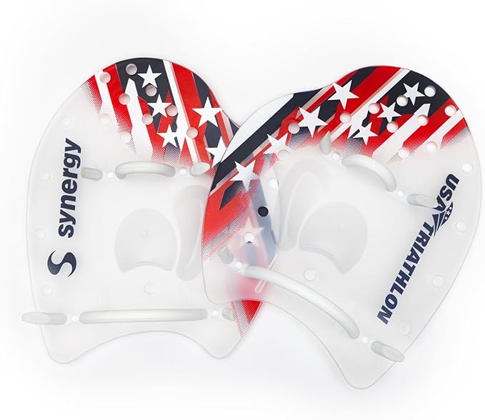 Synergy Hand Paddles for Swim Training (USAT, Medium)-StrideForce Fitness