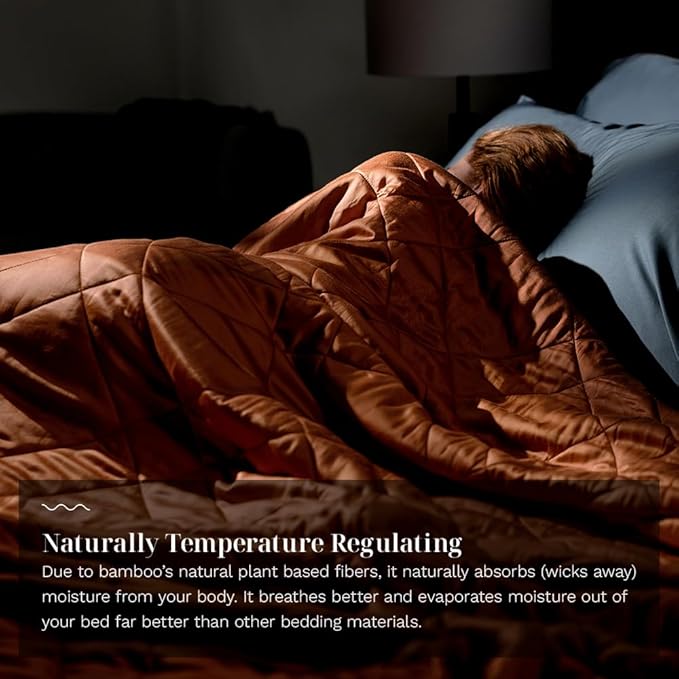 LUXOME Lightweight Blanket | 100% Rayon (Viscose) from Bamboo Fabric & Fill | Full/Queen - 86"x92" | Super Soft | Thermal-Regulating | Terracotta-StrideForce Fitness