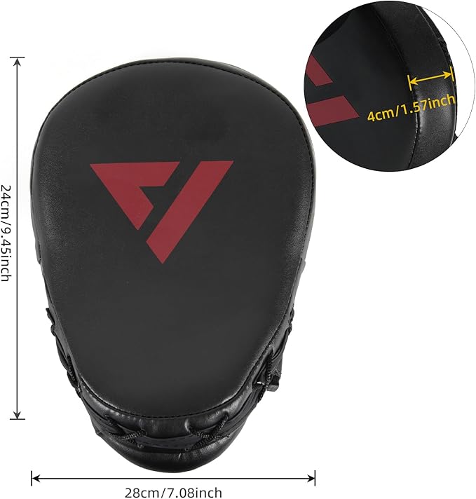 Valleycomfy Boxing Punching Mitts,Boxing Pads Mitts for Men,Ideal for Boxing Training,Kickboxing,Martial Arts-StrideForce Fitness