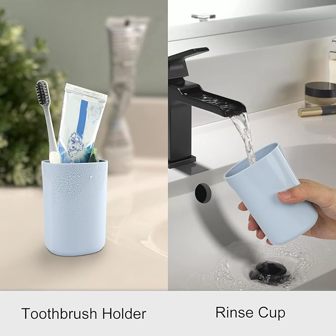 Surblue Travel Toothbrush Case Detachable Toothbrush Holder with Cover Portable Toothbrush Container for Vacation Camping Dorm Bathroom,Blue