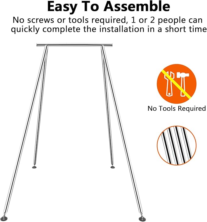 TECSPEC 9.6 FT/115.3 Inch Adjustable Height Aerial Yoga Frame & Hammock, Professional Swing Stand with 18 FT/33FT Aerial Silk, 550lbs Max Capacity-StrideForce Fitness