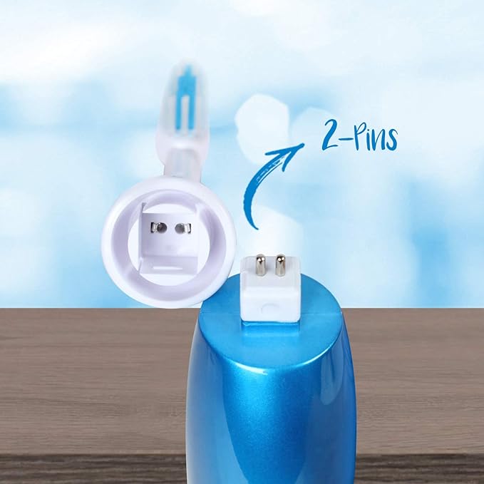 Emmi-dent Metallic Electric ultrasonic Toothbrush - for Sensitive Teeth and Gums. Gently deep-Cleans with Patented 100% Ultrasound Wave Technology - Without Abrasion and no Brushing Required