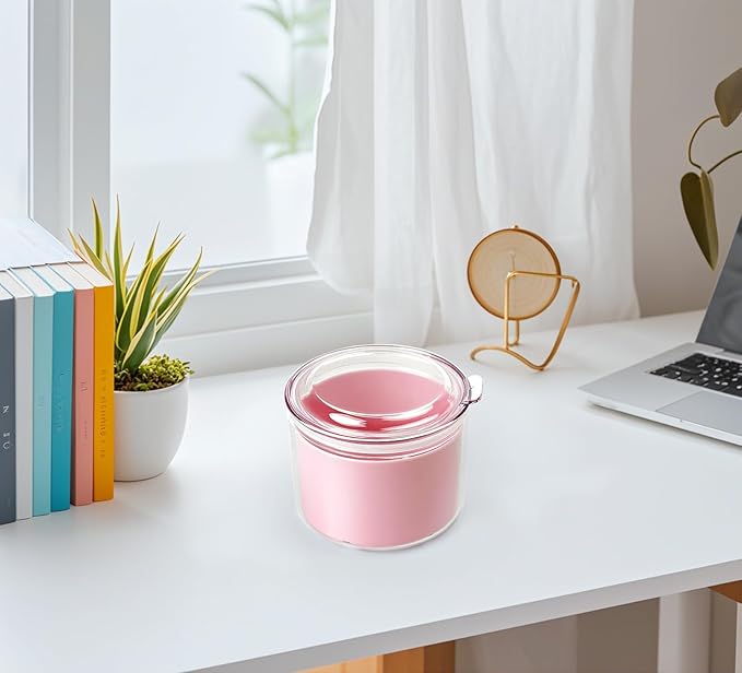 Denture Case, Leak Proof Denture Bath Cup, Full & Partial Denture Clean Holder Box with Strainer, Denture Brush, Denture Soaking Container Cups for Dentures, Retainers, Mouth Guard Storage Case (Pink)