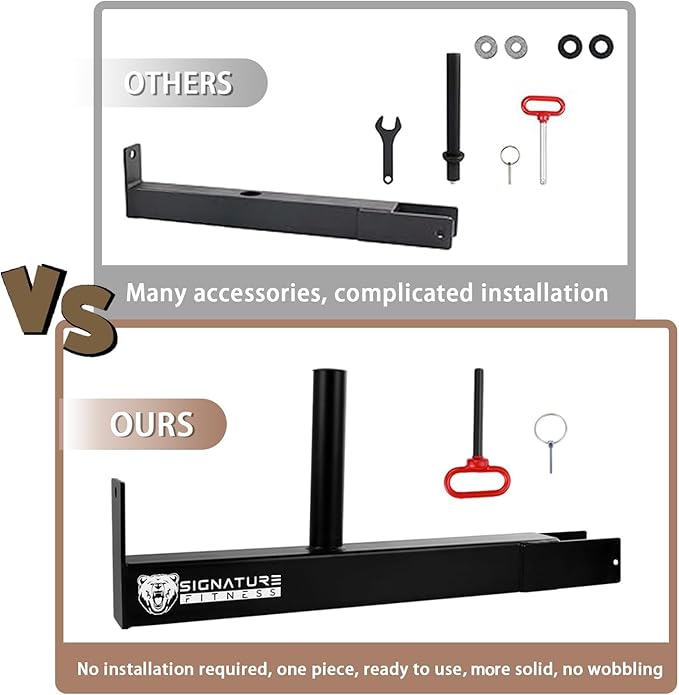 Upgraded Adjustable Jammer Arms, Lever Arms, Monolift Attachments Rated 600 LB Per Arm, Fits Racks at All Post Sizes and Hole Sizes, Pair-StrideForce Fitness