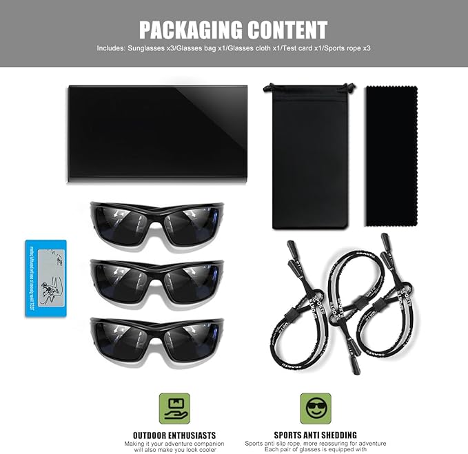 Polarized Sunglasses for Men Women Sports Goggles Lightweight Frame Cycling Running Fishing Driving UV400 Protection-StrideForce Fitness