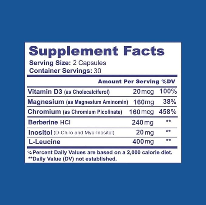 METFORMINA Natural - Weight Loss Aid - Metabolism Support - Dr Salomon (60 Capsules)-StrideForce Fitness