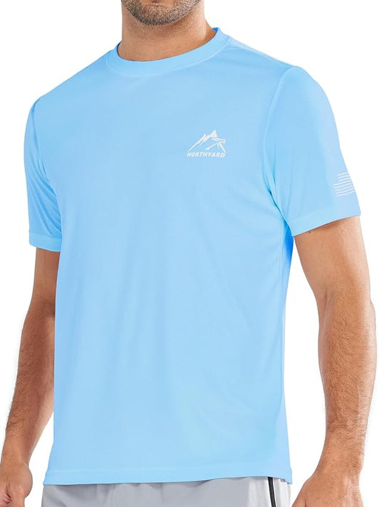 NORTHYARD Men's UPF 50+ Sun Protection Shirts Swim SPF UV Quick Dry Short Sleeve T-Shirts for Athletic Fishing Rash Guard-StrideForce Fitness