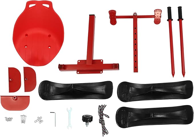 Snow Racer Scooter, Modern Ski Scooter Scooter up to 192.9lbs Board Snow Racer Sled for Kids and Adults-StrideForce Fitness