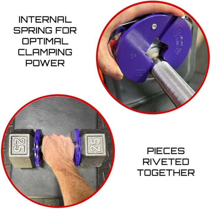 Micro Gainz Dumbbell Fractional 1.25lb Weight Plate, Ideal for Micro Loading, (Choose Color) 4 Piece Fractional Weight Plates, Designed for Dumbbell Training, Made In USA-StrideForce Fitness