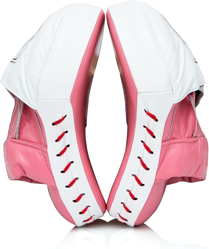 Fairtex FMV9 Contoured Focus Mitts |Striking Accuracy & Protection for Boxing, Muay Thai, Kickboxing |Ergonomic Design, Soft Padding, Secure Fit Leather-StrideForce Fitness