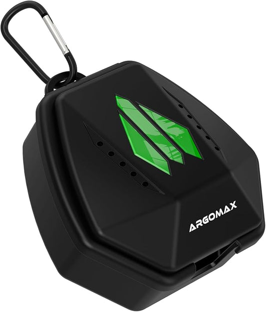 ARGOMAX Sports Lip Guard Case with Clip, Specializing Storage of Mouthguards with Lip Protection. Compatible with Various Brands of Football Lip Guard, Black+Green.-StrideForce Fitness