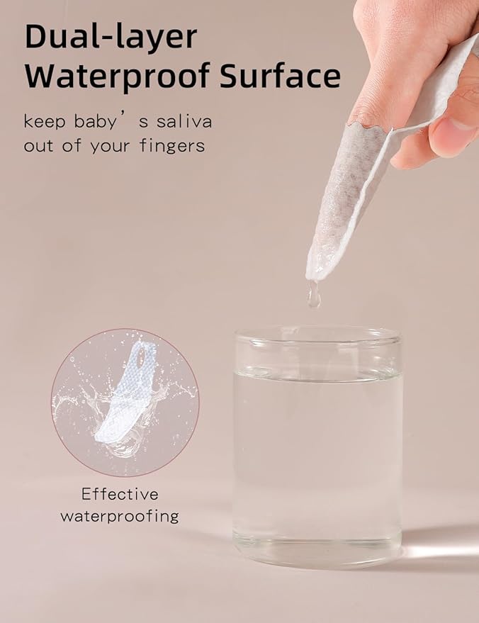 Baby Finger Toothbrush，Baby Tongue Cleaner Wipes for Infant Tooth and Gum Cleaning, 59Pcs Disposable Wipes Toothbrush for Newborn Oral Care