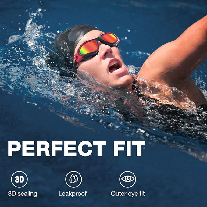 ZIONOR G1 Polarized Swimming Goggles for Unisex Adult Women Anti Fog 100% Anti UV Diving Goggles-StrideForce Fitness