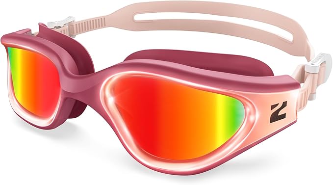 ZIONOR G1 Nava Super Anti-Fog Unisex Swim Goggles Mirror/Bright Smoke Lens-StrideForce Fitness