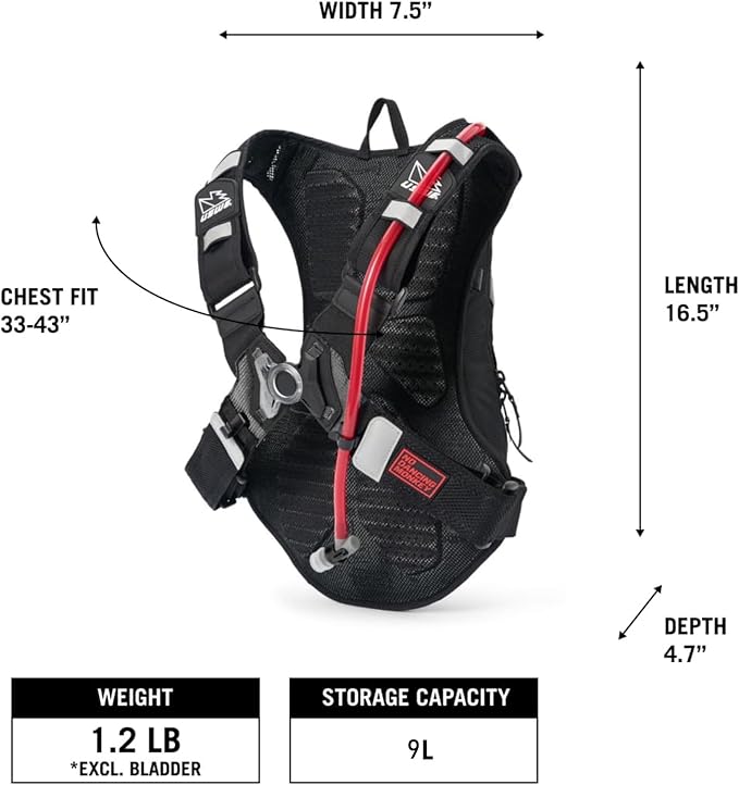 USWE MTB Hydro Hydration Pack with Hydration Bladder - Hydration Backpack for Cycling, Mountain Biking, E-MTB and Gravel Riding, Backpack with Water Bladder-StrideForce Fitness