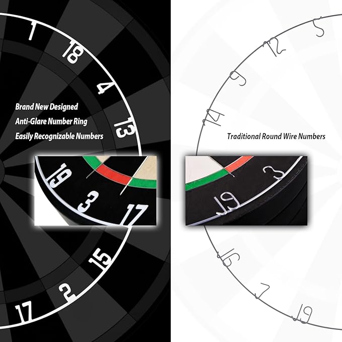 EVA Dartboard Surround Wall Protector, Sisal/Bristle Dartboard and 18g Steel Tip Darts Set Optional-StrideForce Fitness