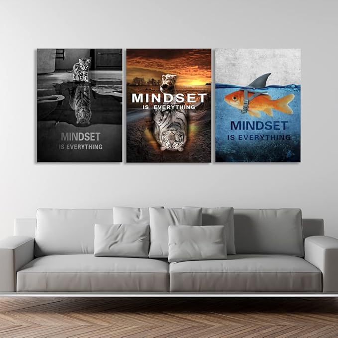 Success Wall Painting Inspirational Wall Art Office Wall Decor Motivational Wall Art Canvas Black Poster Positive Inspirational Framed Artwork Prints Picture for Living Room Office [60''W x 28''H]-StrideForce Fitness