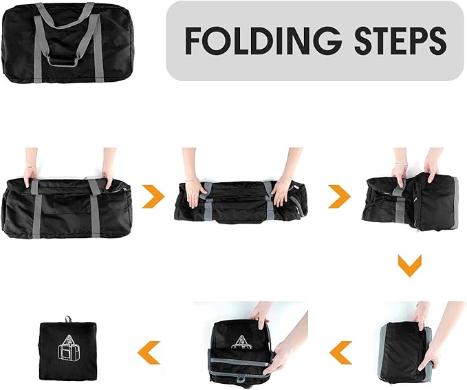 WANDF Foldable Travel Duffel Bag 60-120L Duffle Carry on for Women and Men-StrideForce Fitness