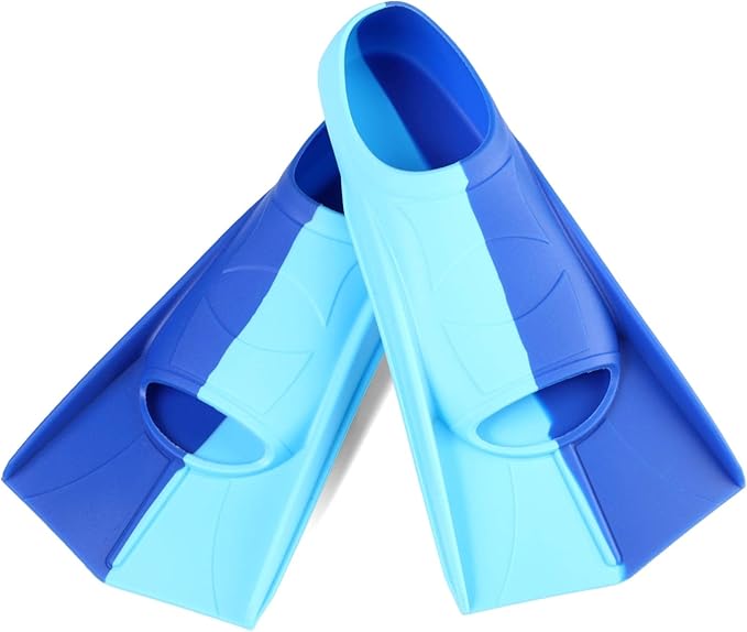 Kids Swim Fins,Short Kids Fins Youth Swimming Flippers for Lap Swimming Training for Children Girls Boys Beginners-StrideForce Fitness