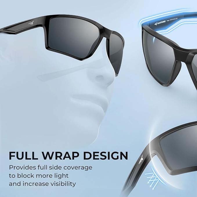 KastKing Osage Polarized Sport Sunglasses for Men and Women, Ideal for Driving Fishing Cycling Running, UV Protection-StrideForce Fitness